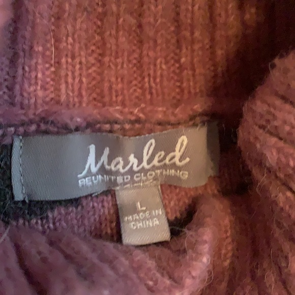 2 for $25 Marled Pink and Black Zebra Stripe Sweater - Picture 2 of 5